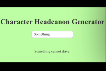 Character Headcanon Creator